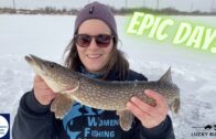 Epic Day On The Ice! || Ice Fishing For Pike and Walleye In Alberta