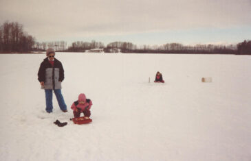 ice fishing as a child